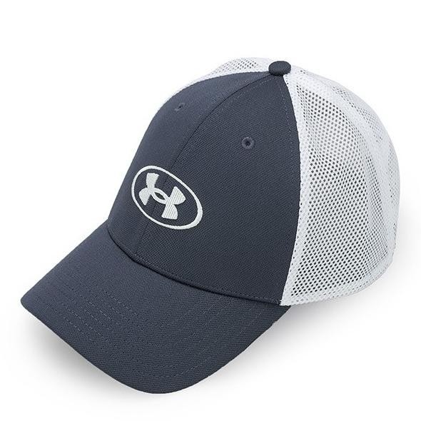 Original Topi Under Armour UA Men's Blitzing Trucker Cap Downpour Gray