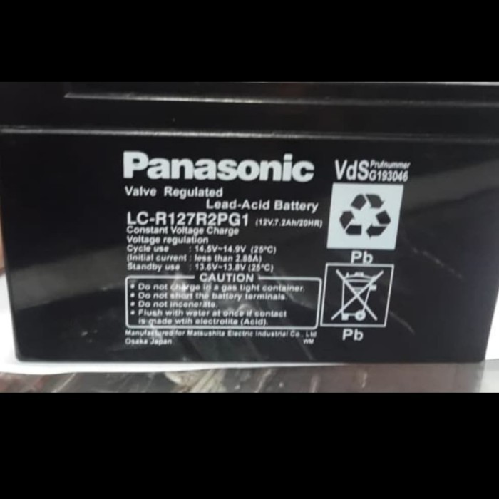 batrai ups 12v 7.2ah panasonic baterai ups aki kering panasonic 7a