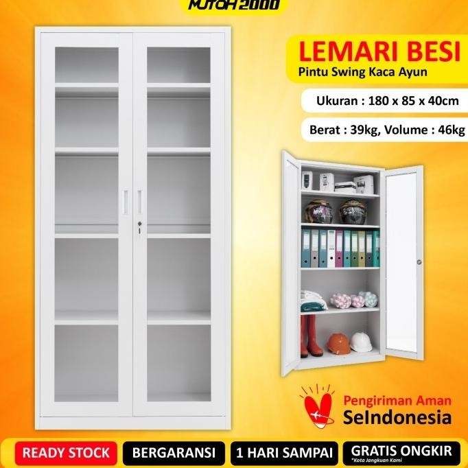 

New Lemari Arsip Lemari Besi Filling Cabinet Pintu Swing Kaca Ayun Lg Original
