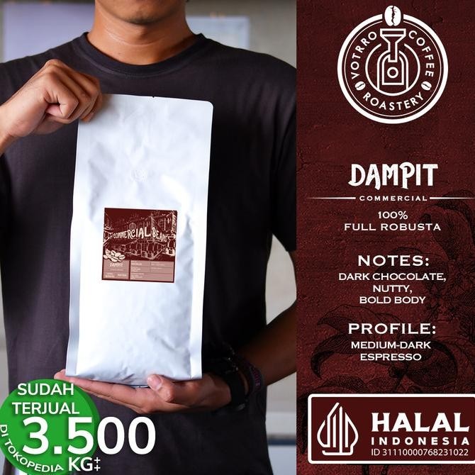 

Biji Kopi 100% Full Robusta Dampit Roasted Commercial - BEST PRICE