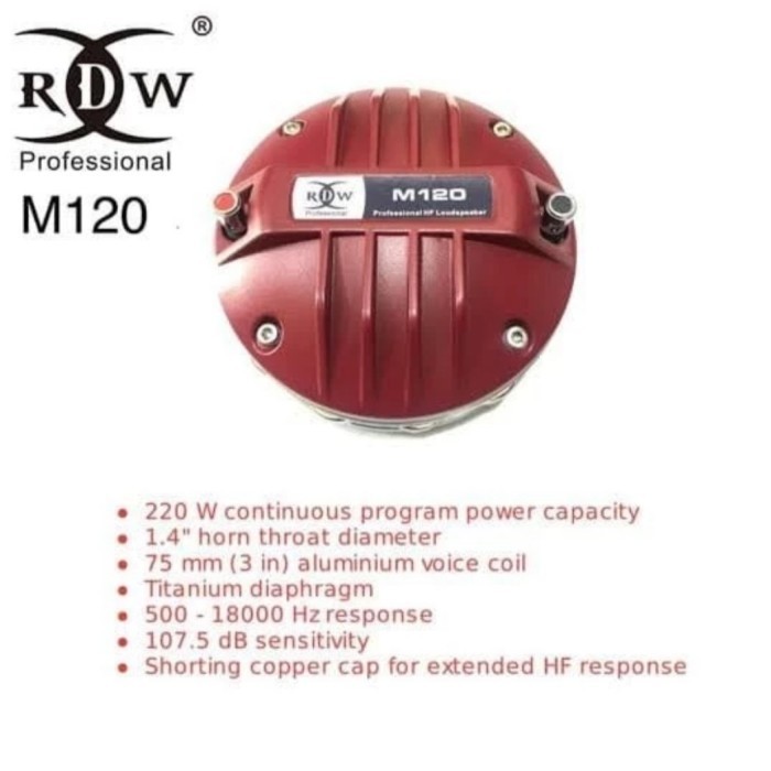 Tweeter RDW M120 - Tweeter professional - Neodymium