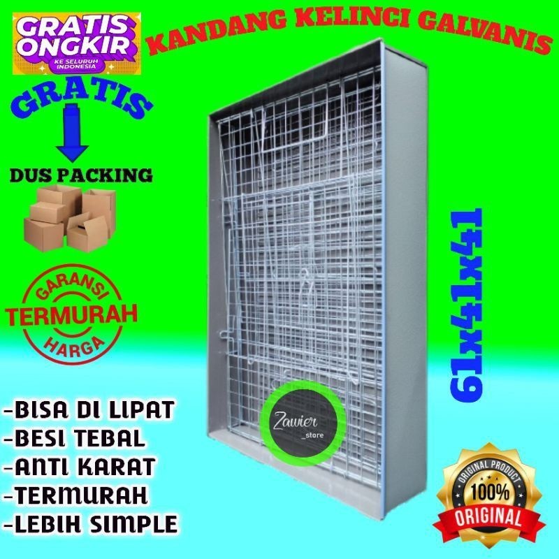 PROMO KANDANG Kelinci Besar Kandang galvanis kandang kelinci ukuran 61