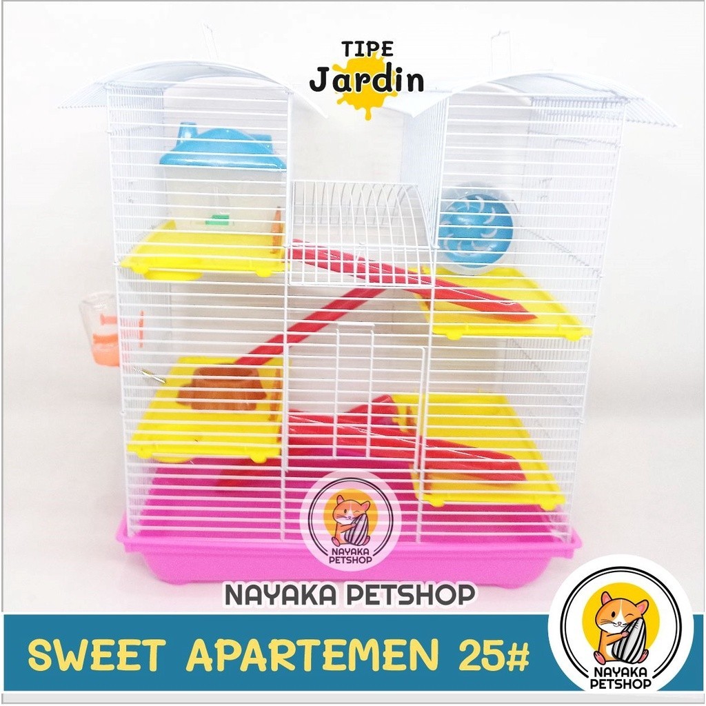 PROMO KANDANG Sweet Apartemen Kandang Hamster Besar Tingkat 3 Lantai Murah