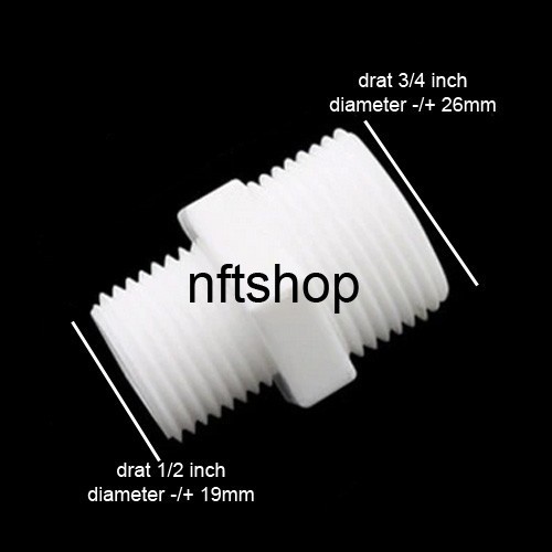 Sok Drat Luar 1/2 Inch x 3/4 Inch