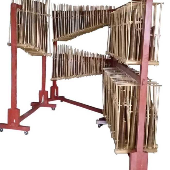 Angklung - Angklung Bambu Hitam/Bambu Wulung 112 Nada Unit Besar Pesanan