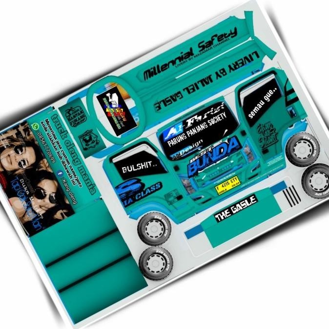 

Stiker pola truk oleng Best Bunda 2 Lembar termurah