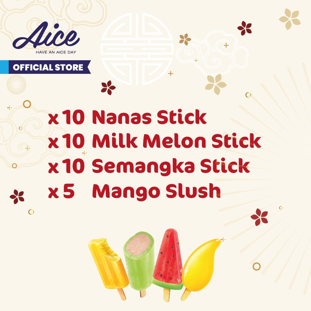 

CTO PAKET HAMPERS IMLEK CNY A CHINESE NEW YEAR ESKRIM AICE ICE CREAM TOTAL 35 PCS ES KRIM GM2