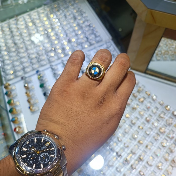 Cincin - Goldsb1 - Cincin Cowok Perhiasan Emas Kuning Asli Pria 16K Cp74