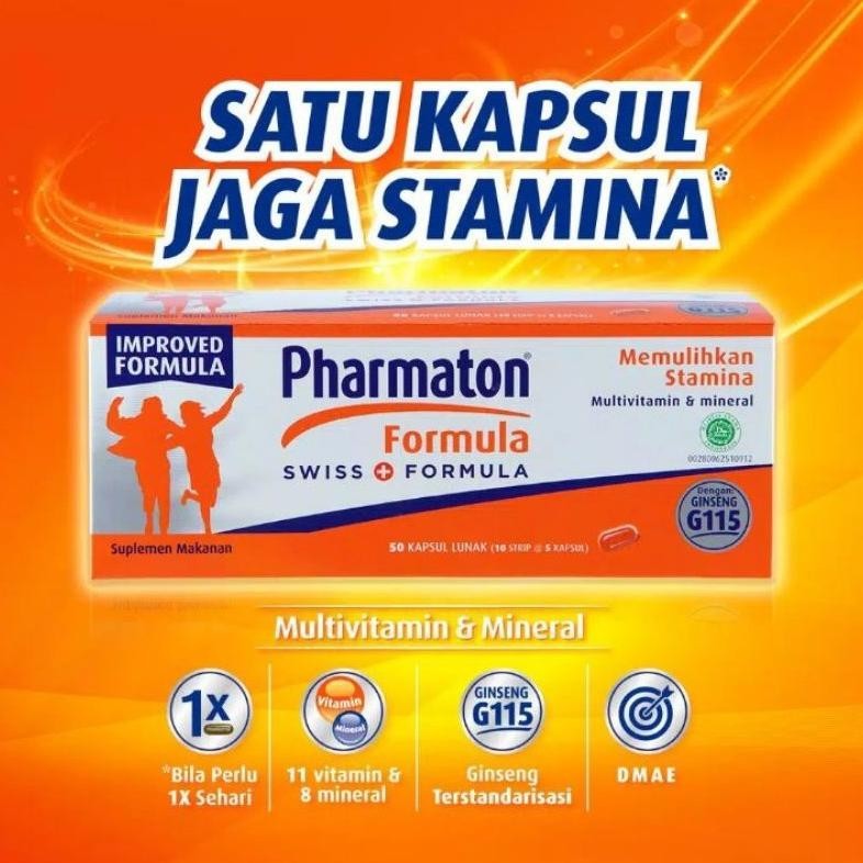 VITAMIN PHARMATON FORMULA Multivitamin Mineral 1 Strip Untuk Stamina Dan Daya Tahan Tubuh