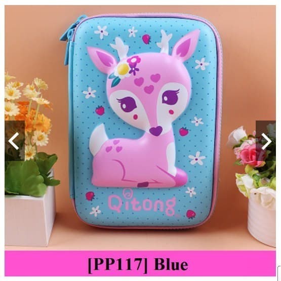 

[Deer] Tempat Pensil Jumbo Timbul Qitong / 3D Pencil Hard Case Smiggle
