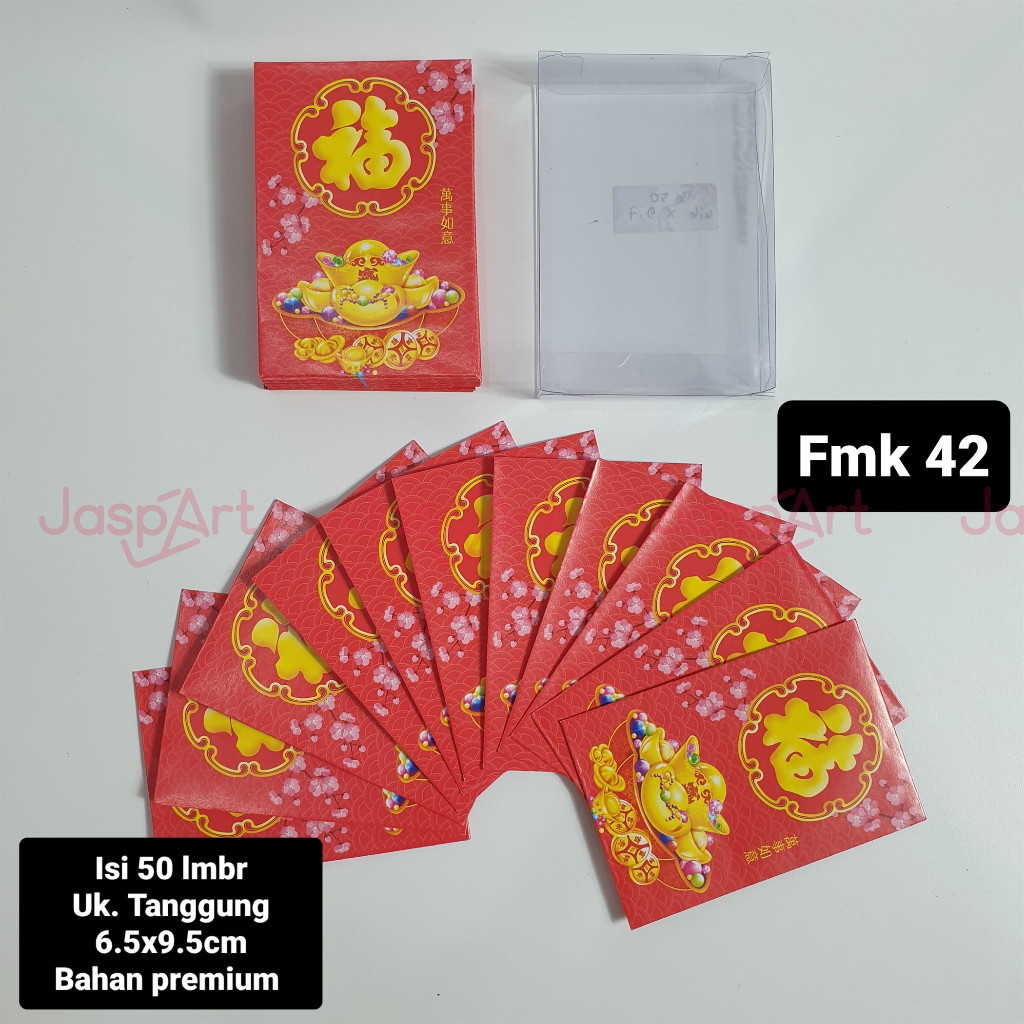 

VWS ANGPAO IMLEK FUK FU ISI 50 LEMBAR FUNG PAU HONGBAO FUK KOTAK MIKA FUKMIKA UKURAN MEDIUM LZN