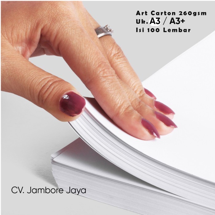 

HARGA DISKON Kertas Art Carton Karton Glossy 260 GSM / 260 Gram A3 / A3+ (48x32)