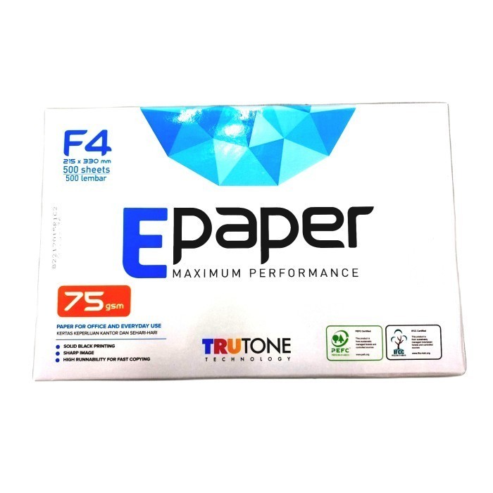 

JUAL Kertas HVS E-Paper F4 75gsm Isi 500 Lembar