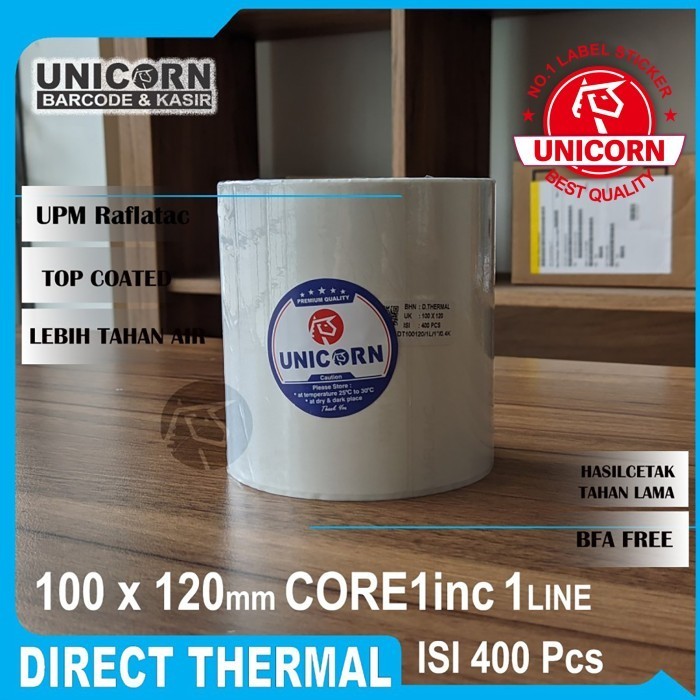 

JUAL Stiker Label Barcode Resi Thermal 100x120mm 100x120 mm