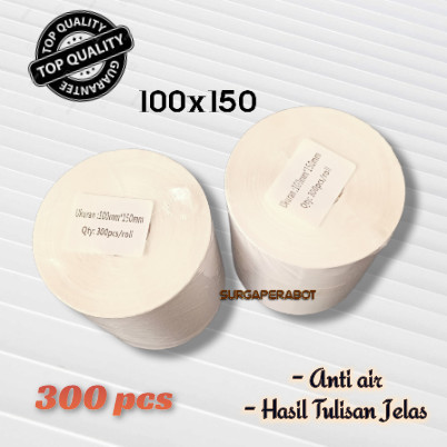 

TERMURAH Kertas Sticker Thermal Label Barcode 300 pcs 100x150 / 10x15 cm Stiker