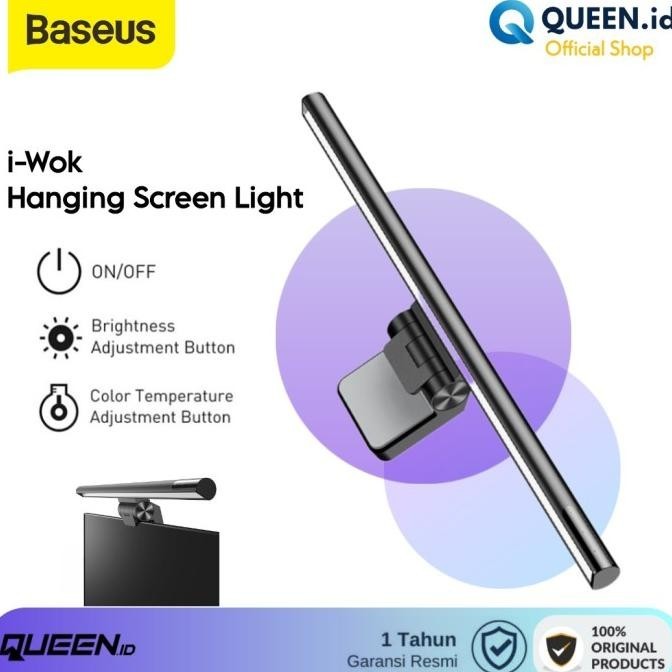 Baseus i-Wok Hanging Lamp LED Lampu Meja Baca Layar Monitor Komputer