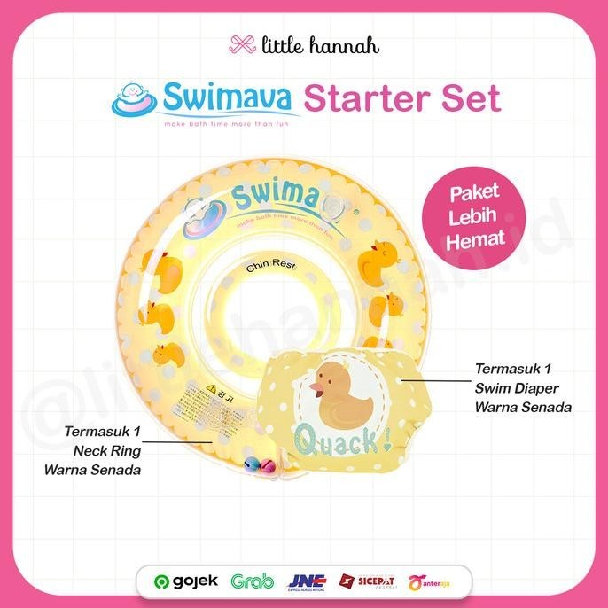 Swimava Starter Set / Paket Celana Renang dan Pelampung Neck Ring Bayi
