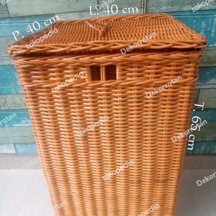 Laundry Keranjang Rotan Laundry Besar Keranjang Baju Persegi Rotan