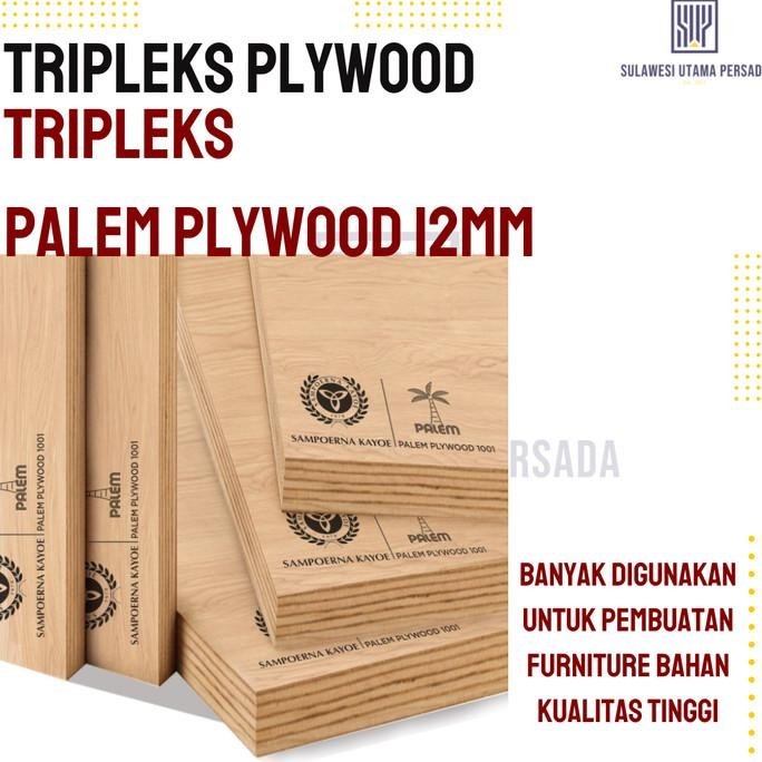 ,,,,,,,] Triplek 12mm Palem Multiplek Kualitas Tinggi Plywood