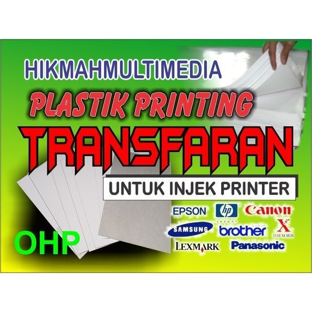 

MURAH [TERMURAH] PLASTIK MIKA PRINTING TRANSFARAN UNTUK PRINTER INJEK