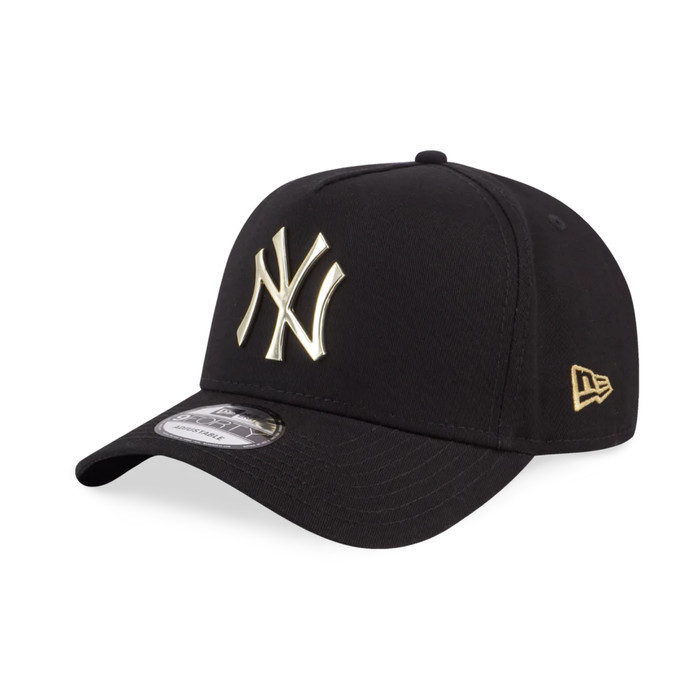 {DewiShop} TOPI New Era 9Forty New York Yankees MLB METAL GOLD Cap Original 100 Diskon