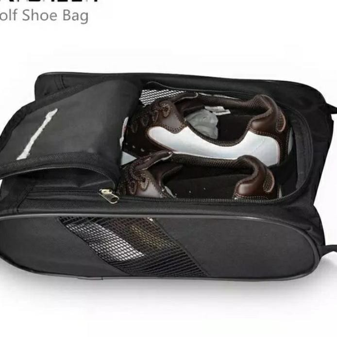 Sepatu Golf Bag Ritsleting Tas Olahraga Sepatu Case Golf Tas Sepatu-Shoe Berisleting Membawa Tas