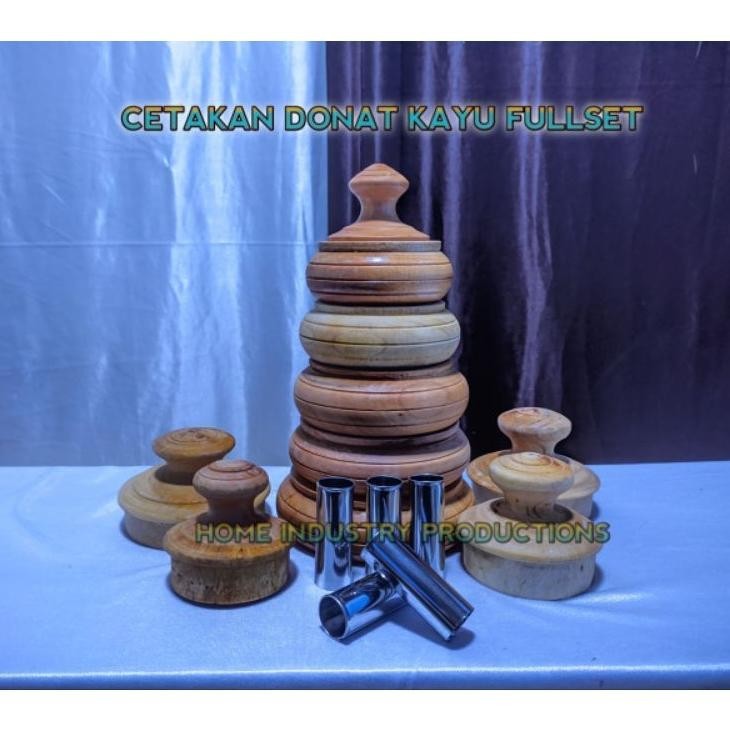 Cetakan Donat Kayu Set El Mangkok