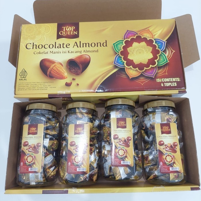 

SALEE!!!!! COKLAT ALMOND ISI 4 TOPLES TOP QUEEN - COKELAT ALMOND 4 TOPLES Bes