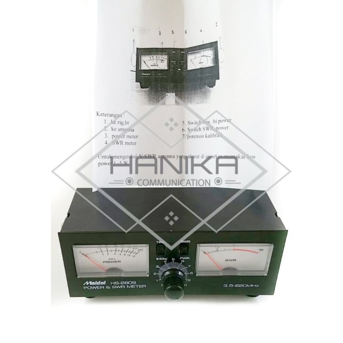 POWER & SWR METER MALDOL HS260