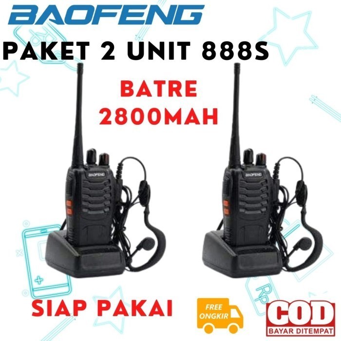 [SEPASANG] HT BAOFENG BF-888S RESMI ORIGINAL HANDY TALKY WALKIE TALKIE