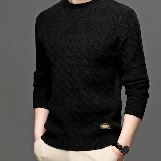 Sweater Rajut Tebal Kable Pria