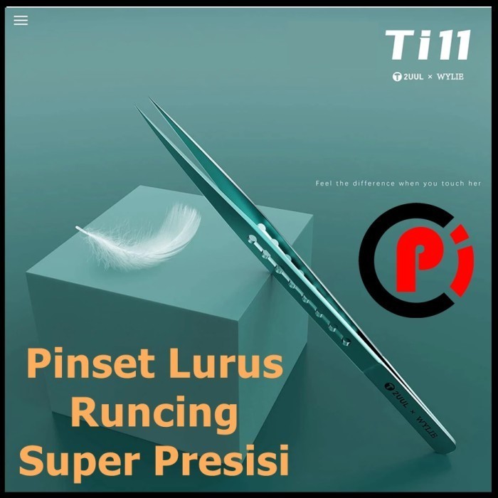 

2UUL x WYYLIE Ti 11 Pinset Super Presisi Runcing Lurus Titanium Alloy