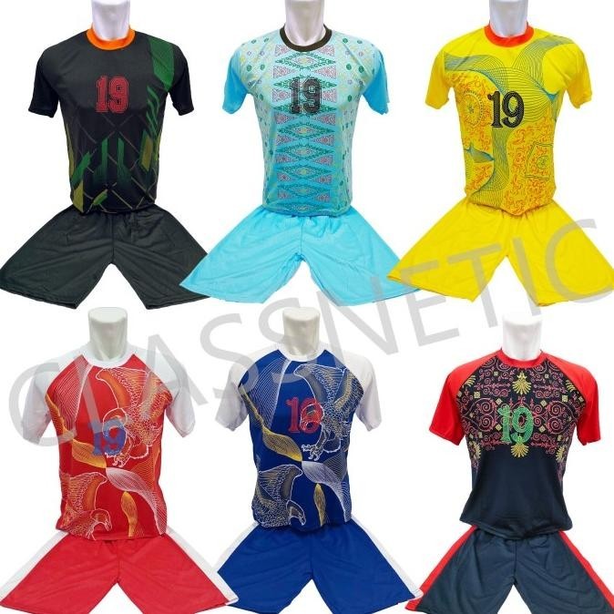BAJU JERSEY BOLA KOSTUM TIM ANAK TANGGUNG ISI 18 SETELAN BATIK FUTSAL