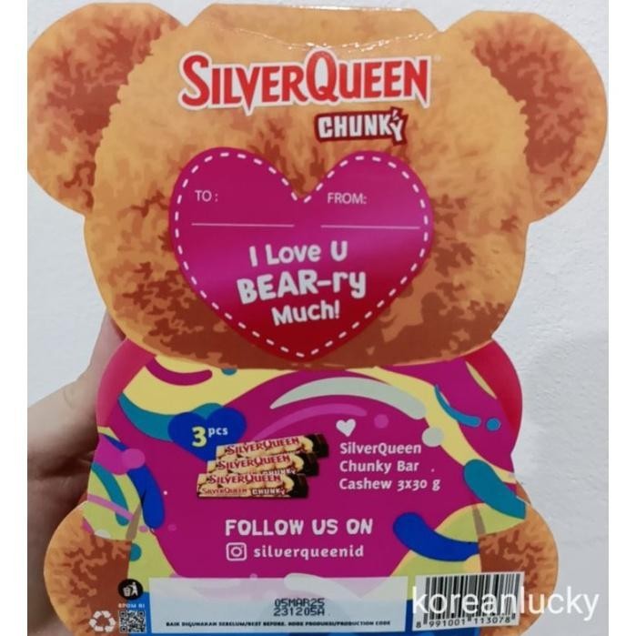 

Flash Sale Coklat Silverqueen Boneka Teddy Bear-Ry Much Love Valentine Day Edition Edisi Valentin Cokelat Kado Pacar Gift Big Sale