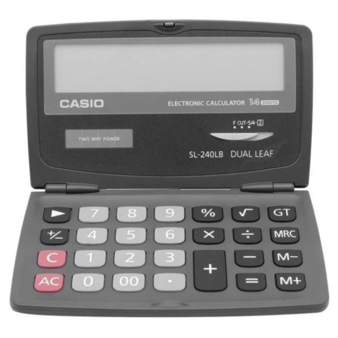 

New CASIO SL-240LB Kalkulator Saku 14 Digit / Calculator Pocket SL 240 LB ,.
