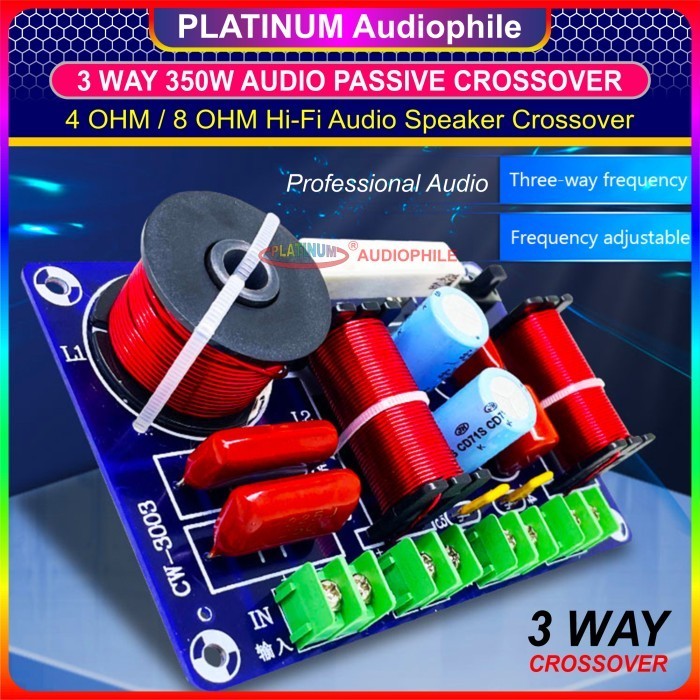 CROSSOVER PASIF 3 WAY PASSIVE SPEAKER CROSSOVER LOW MID HIGH CW-3003