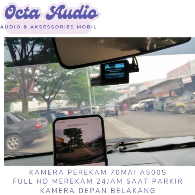 kamera perekam mobil 70mai A500S + kabel kit