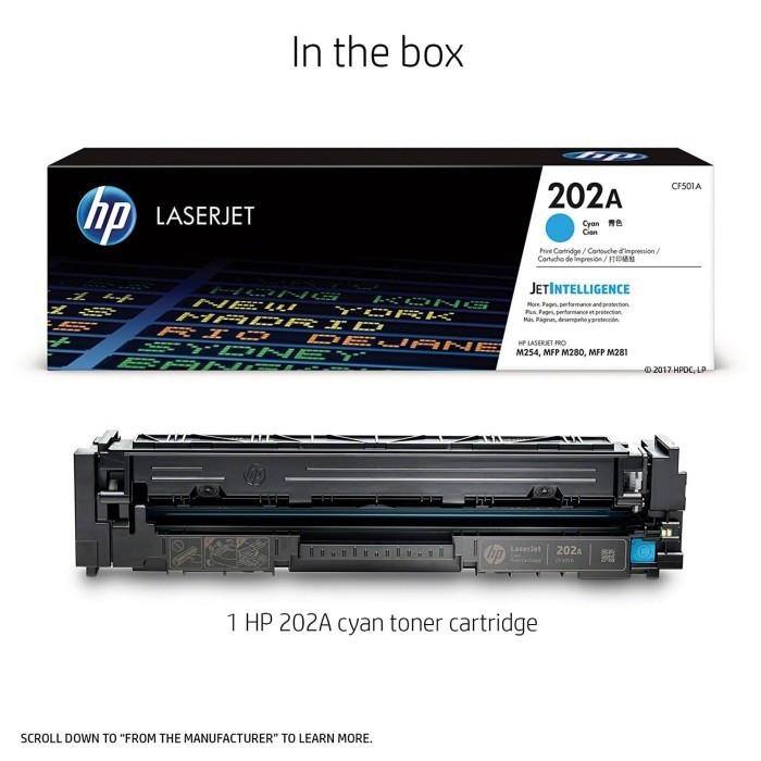Toner Hp 202A Cyan Original Toner Cartridge Cf501A Original
