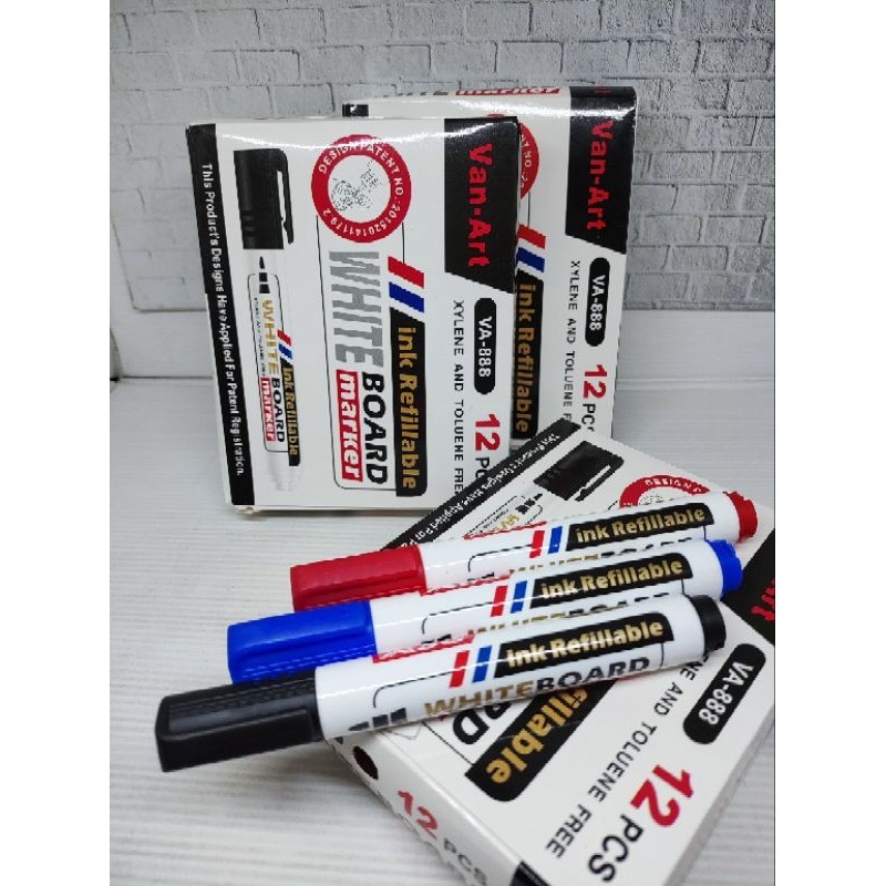 

Spidol White Board van art, 1 lusin/12 pcs, white board marker, spidol papan tulis, spidol isi ulang