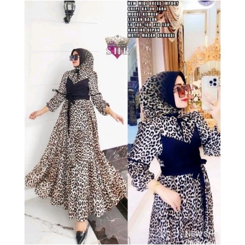 Midi Kemben MacanMidi Dress SHR SHR ORI