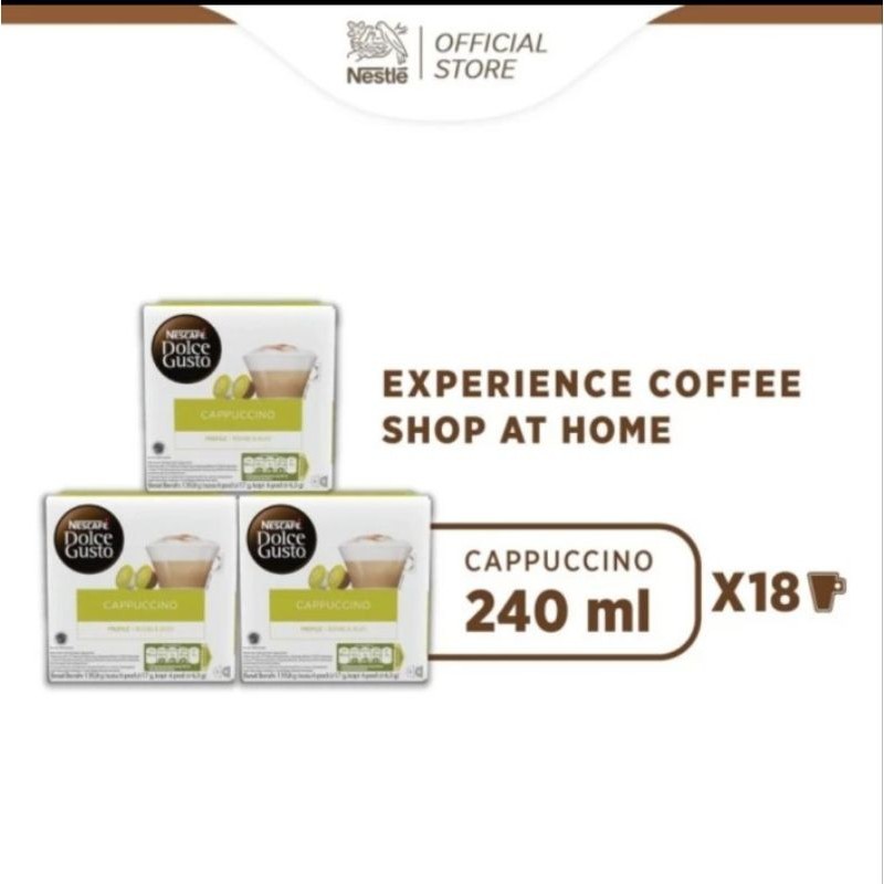 

Promo paket 3 box kopi kapsul Nescafe dolce gusto cappuccino coffee capsule