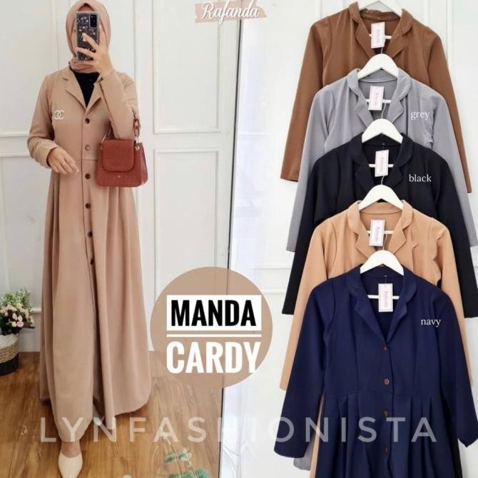 LONG CARDIGAN MUSLIM/LONG OUTER PREMIUM/CARDIGAN PANJANG WANITA/MANDA