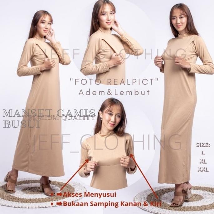 GAMIS KAOS BUSUI BAJU GAMIS LENGAN PANJANG DALEMAN GAMIS MANSET GAMIS