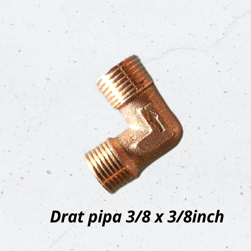 Elbow Sambungan Siku Output Pipa Kompresor Drat Luar