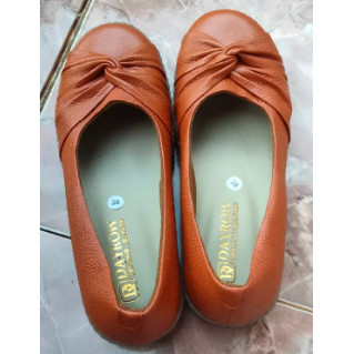 CUERO SEPATU FLAT KULIT zenti SAPI CEWEK WANITA UJUNG OVAL LEATHER SLIP ON MULES MAGETAN