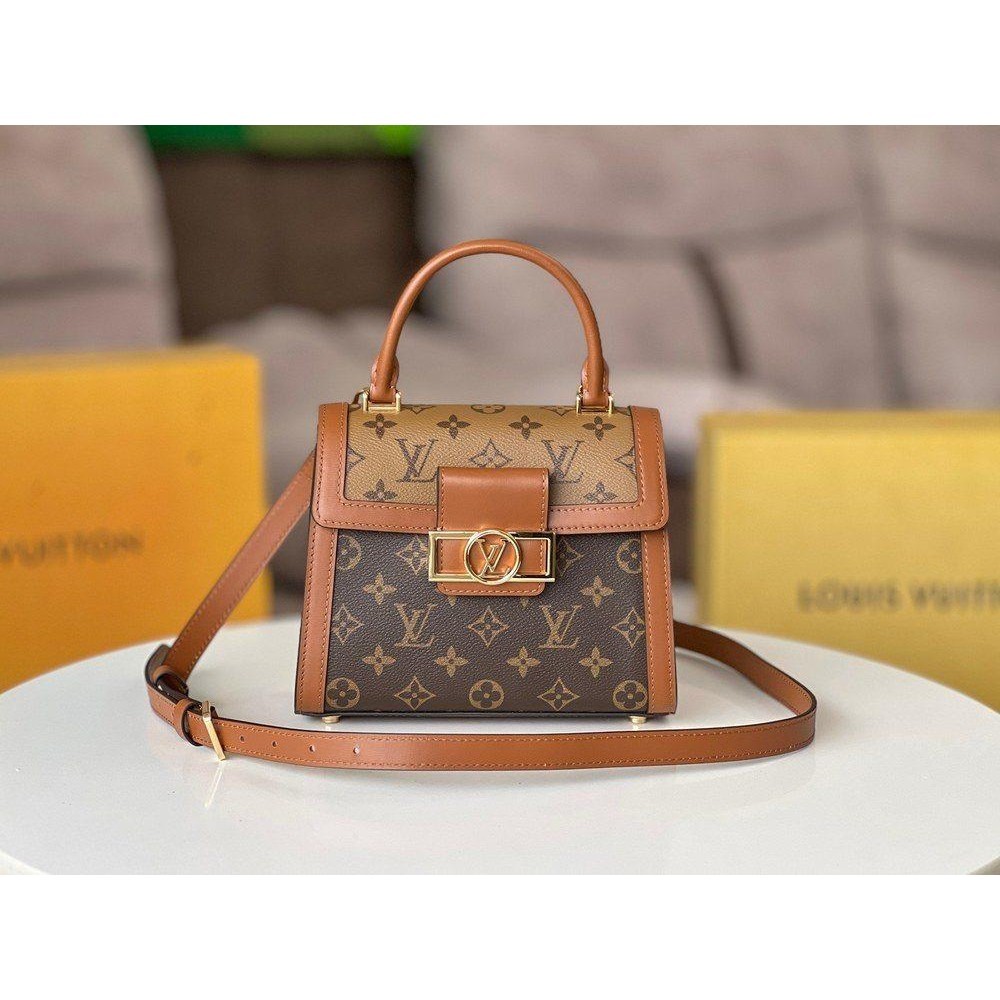 Louis LV dauphine vintage case handbag sling shoulder crossbody flap messenger original grade