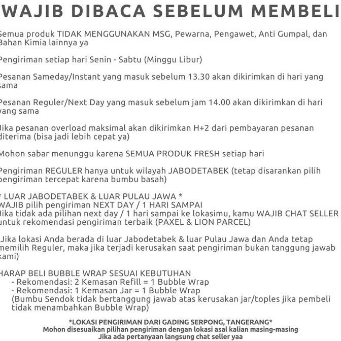 

Bumbu Sendok Paket (3 Jar) Bawang Putih, Merah, Bombai 200G | Barnabe