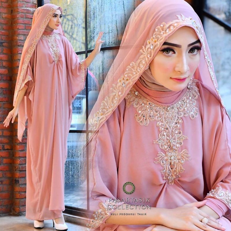 [1.1] KAFTAN ZILDA plus selendang bordir / KAFTAN LEBARAN TERBARU MEWAH 2024/KAFTAN MEWAH / PASAR