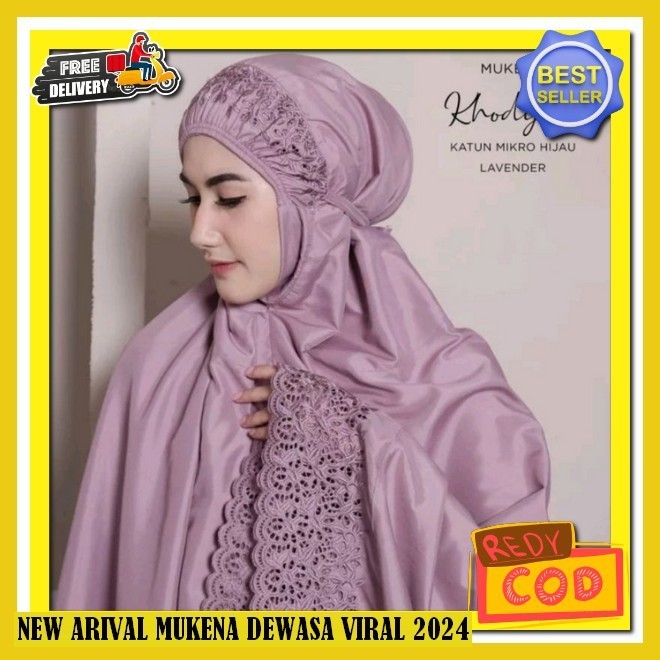 Mukena Terusan Dewasa Bahan Adem Mungkena Silky Premium Maukena Jumbo Moela Rayon Motif Cewek Ied Mu