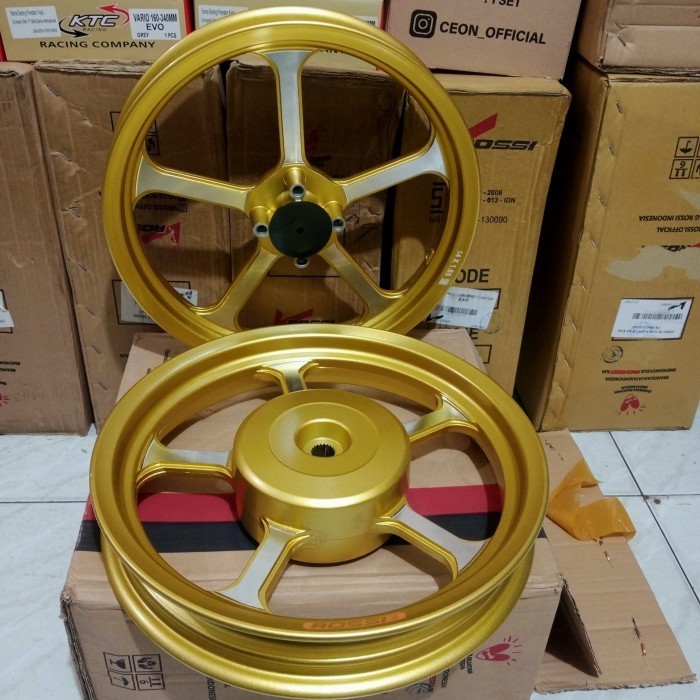 PROMO PELEK RECING ROSSI VENOM HALLEY VARIO 110/BEAT/SCOOPY UK 185/215-14 G #ORIGINAL